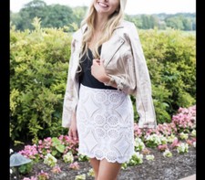 NWT Abercrombie Fitch Lace Crochet Embroidered Skirt White Size 00