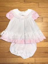 VTG  Rose Cottage Eyelet Ruffle Dress 6-9 Months