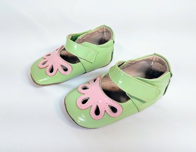 green baby girl shoes