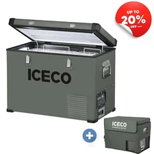 ICECO VL45 47QT Portable Freezer Fridge 12V Cooler Car Camping Truck With Cover