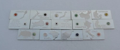 Franklin Mint Gemstones of The World Lot of 15 Sterling Silver .925 Ingots 45g