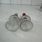 Vintage Oil Lamp Salt and Pepper Shakers Glass Clear Glass — photo 4