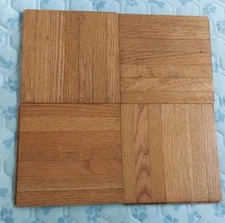Classic Honey Oak Parquet Flooring 1 SQ FT 6" x6"x 5/16" Total 4.NEW Color Tile