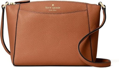New Kate Spade Monica Pebbled Leather Crossbody Warm Gingerbread