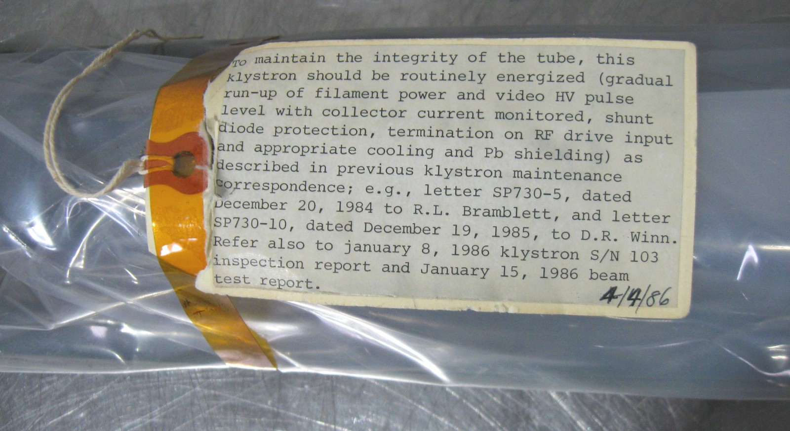 C200948 Haimson Research RF Klystron Tube w/ WR-90 Waveguide Flange