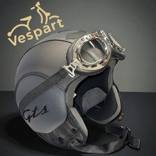 Casco In Pelle Personalizzabile Vespa Gts 300 Vintage S M L XL
