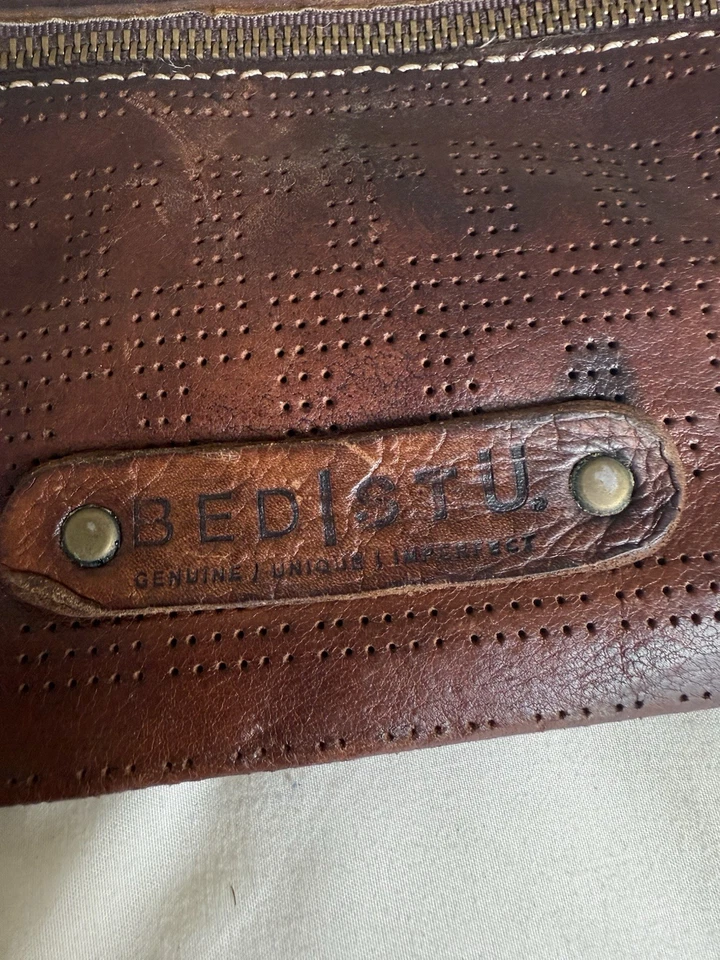 Bedstu Bayshore Cartera de Cuero Marrón Bandolera Monedero Bolso sin asas Correa Ajustable Foto 2 de 4