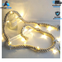LED Lichterkette Muschel 15 Leds Maritime Deko 1,5M Batteriebetrieben Sommer