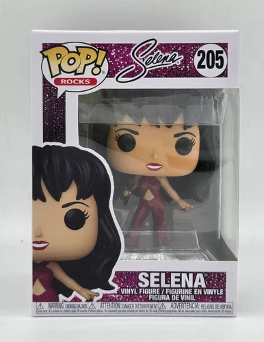 Funko Pop Rocks Selena #205 Burgundy Diamond Glitter Vinyl Figure with Protector