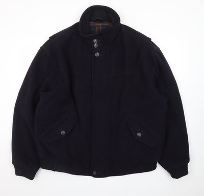 Marks & Spencer Bomberjacke Herren Navy Wolle L