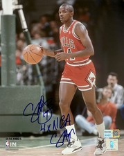 Craig Hodges Signed Autographed Chicago Bulls 8x10 Photo 4x NBA Champ TRISTAR