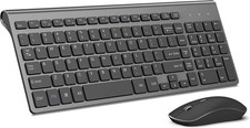 Combo De Teclado Y Mouse Inalambricos Compact Slim Para Inal mbrico Color Gris