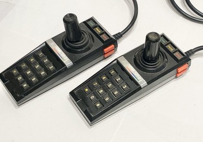 (2) Vintage OEM Atari 5200 Controllers Keypad Joystick Untested