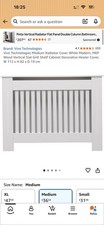 White MDF Wood Radiator Cover Shelf