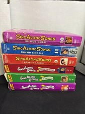 Disney Sing Along Songs VHS Tapes Collection of 11 VHS Tapes Vintage Rare