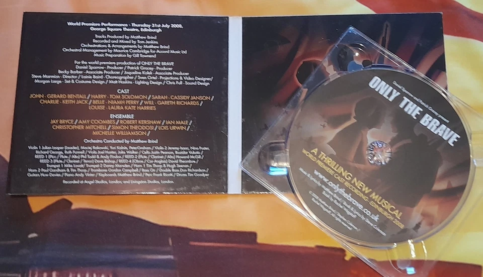 ONLY THE BRAVE - THE MUSICAL - WORLD PREMIERE CAST RECORDING (CD-2008)  - Image 3 of 3
