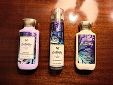Bath and Body Works BUTTERFLY 3 pc Set. Fragrance Mist, Body Wash  Lotion