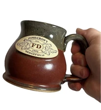 Sunset Hill Stoneware Mug Pottery Coffee Cup Pinecroft Sedgefield Fire Dept Rare