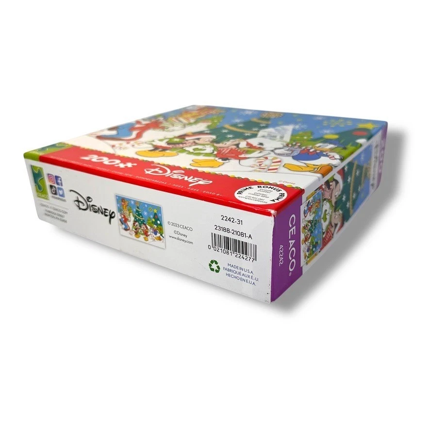 Disney Navidad 200 Piezas Puzzle Ceaco Mickey Minnie Goofy Pato Donald Foto 2 de 3