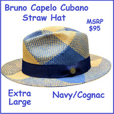 Bruno Capelo Cubano Straw Hat Extra Large Nav...