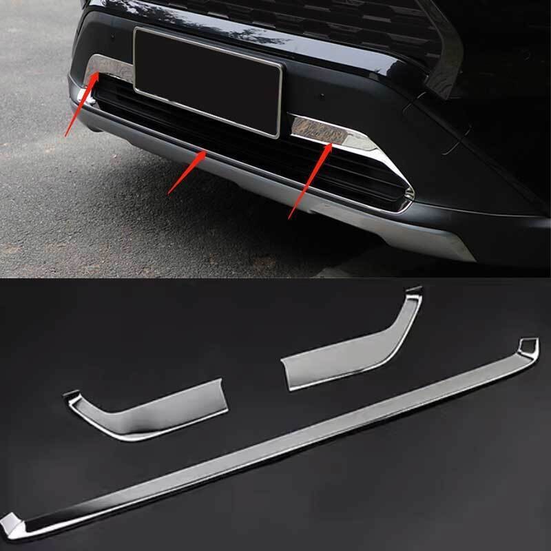 For Toyota Rav4 2019-2024 Chrome Steel Front Lower Grille Grill Mesh Strip Cover
