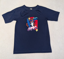 Hanna Andersson Swim Shirt Rash Guard Sun Protection Blue Tropical Sz 160 14-16