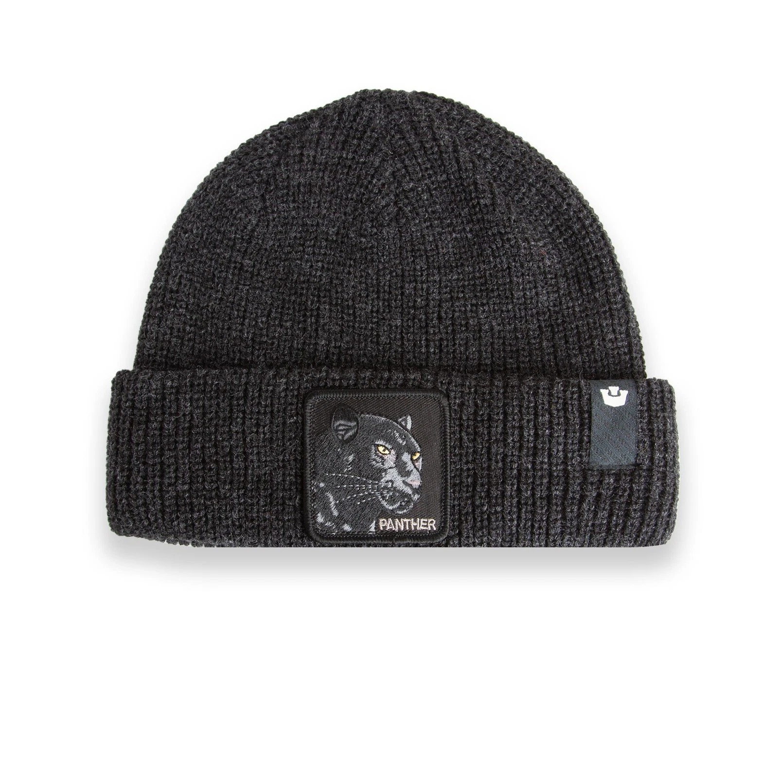 Goorin Bros. The Panther Beanie VOID Black Unisex Knit Hat Panther Patch Logo