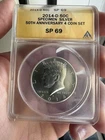 2014 D HALF DOLLAR SILVER FROM 50TH ANNIVERSARY 4 COIN SET  SP69 High Relief 50C