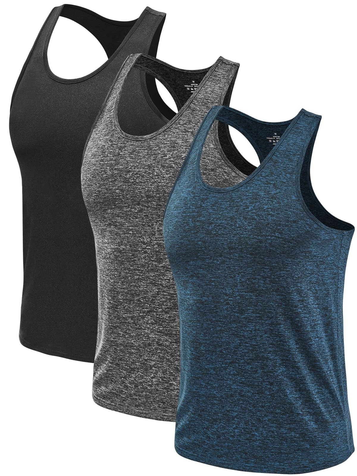 Mens Sports Tank Top Sleeveless Muscle Shirt Gym Tank Top Fitness Quick Dry Ac...
