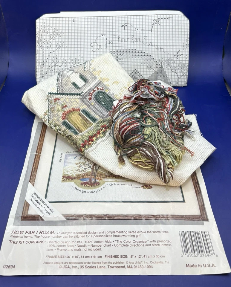 Kit de punto de cruz contado Needle Treasures HOW FAR I ROAM 16X12" 02694 hecho en parte Foto 2 de 2