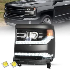 FULL LED Projector Headlights For 2016-2018 Chevy Silverado 1500 Headlamp LH 