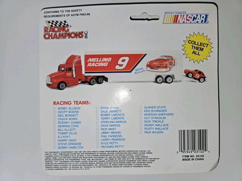 1991 Racing Champions Nascar "Bobby Allison #21" Team Motorsports Semi & Trailer - Image 2 of 2