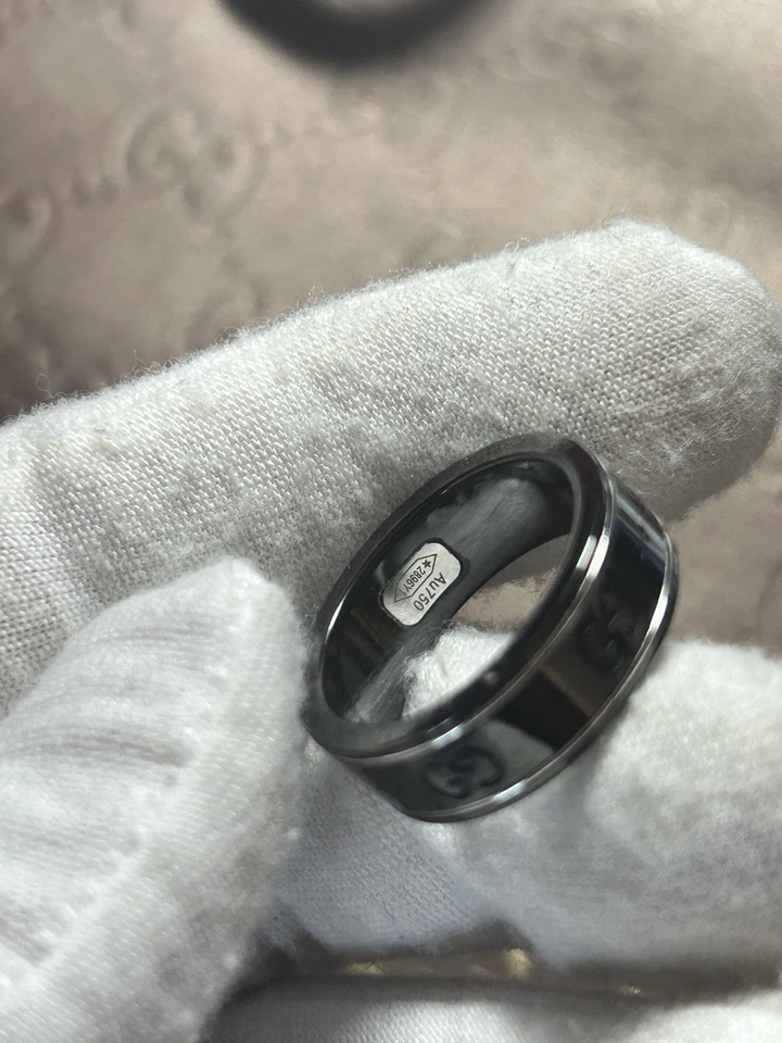 GUCCI Icon Band CERÁMICA Y ANILLO Oro Blanco K18 10 EE. UU. 20 JP Foto 4 de 4