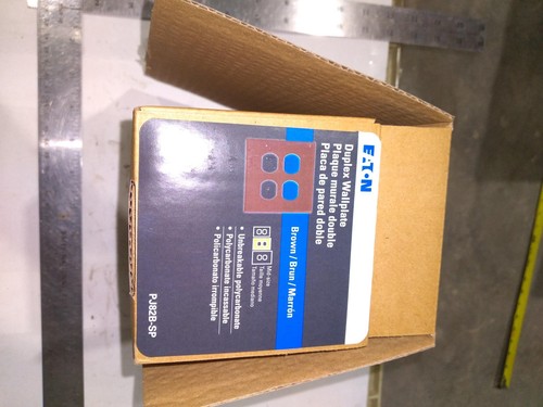 EATON PJ82B-SP-L DUOLEX WALLPLATE '12 IN BOX' - Picture 2 of 5