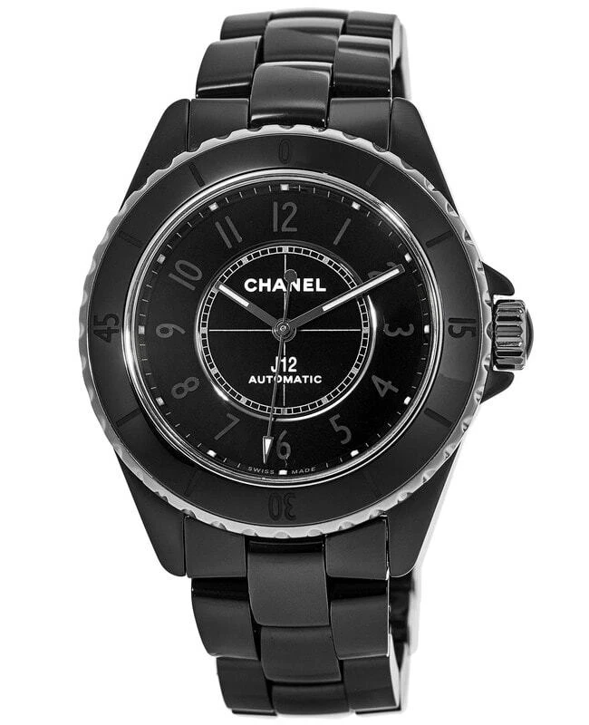 New Chanel J12 Automatic Phantom 38mm Black Dial Black Women s Watch H6185