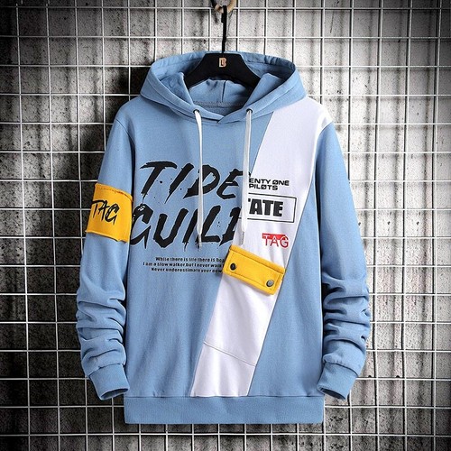 Men Hoodie Sweatshirt Black Hoodies Tops Hip Hop Japanese Streetwear Gothic Punk - Picture 36 of 41