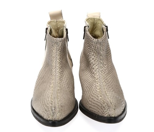 FREE PEOPLE Womens Beige Animal Print Leather Sz 37 Ankle Booties 228991 - Picture 3 of 7