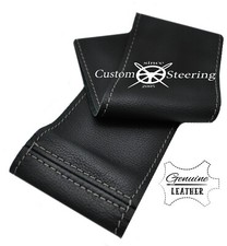 FITS MERCEDES VITO I 96-03 BLACK LEATHER STEERING WHEEL COVER GREY DOUBLE STITCH