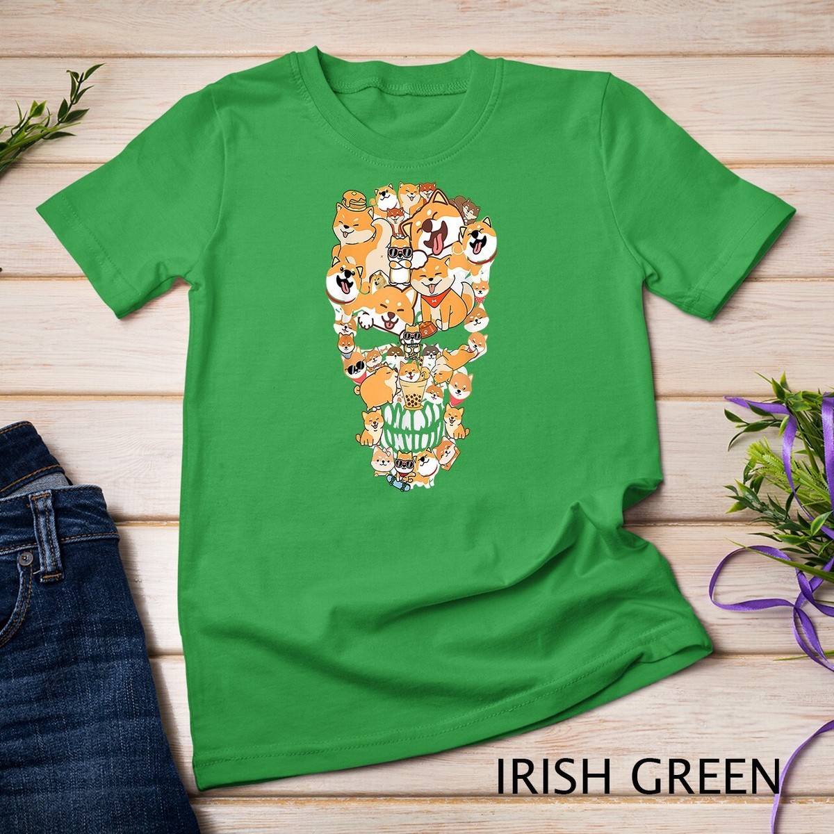 Shiba Inu Skull - Skeleton Halloween Costume Skull Shiba Unisex T
