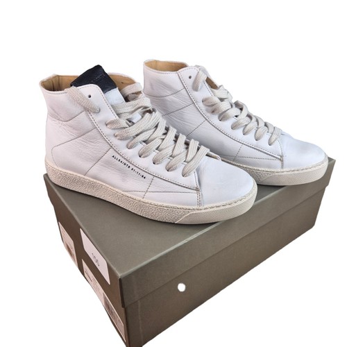 AllSaints Tundy White Leather High Top Trainers Size 4 UK/ 37 EU/ 7 US - 第 1/13 張圖片
