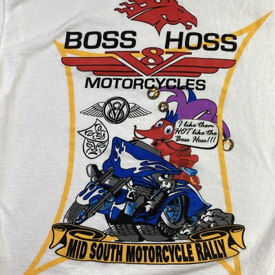 2016 Boss Hoss Shirt Adult Small White V8 Motorcycle Rally Biker