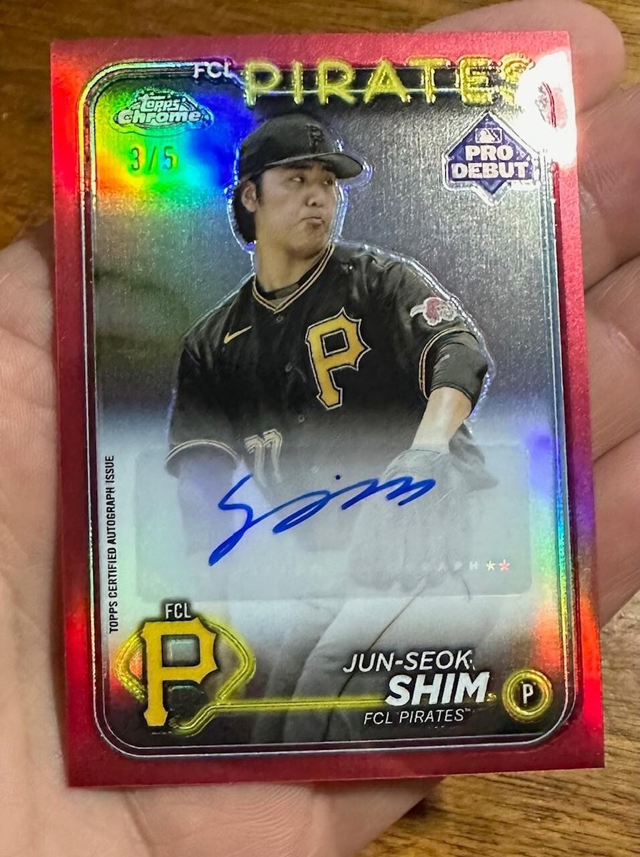 2024 Topps Pro Debut Chrome Jun-Seok Shim Red Autograph /5 Pirates