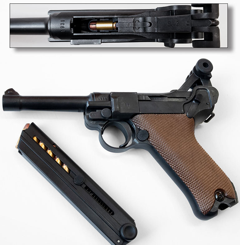 Academy Science Luger P08 Toy Real Gun Bullet Injection 6mm BB