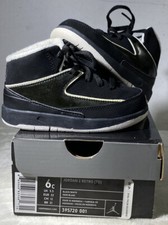 Jordan 2 Retro TD Child Size 6C W/Box Black  White Nike Toddler
