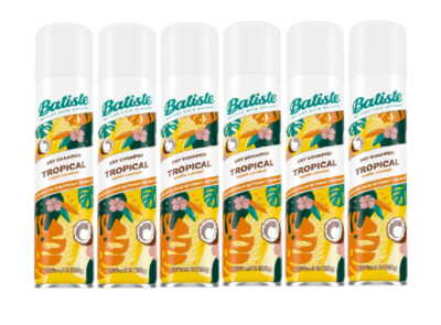 Batiste Dry Shampoo, Tropical Fragrance, 6.73 Fl Oz 6 Pack