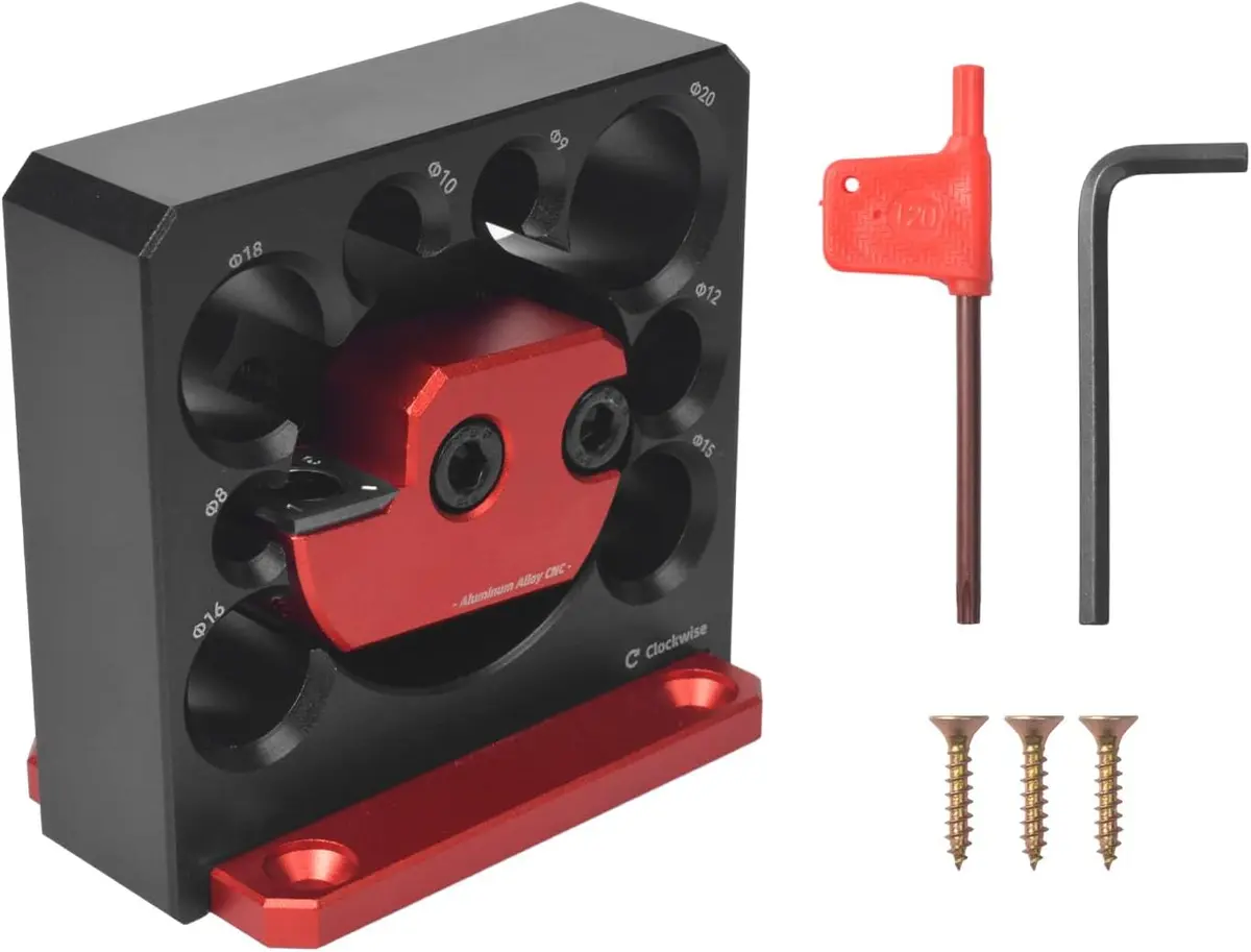 6Pcs Dowel Maker Jig Kit, Metric 8Mm to 20Mm Adjustable Dowel Cutter round  Rod A