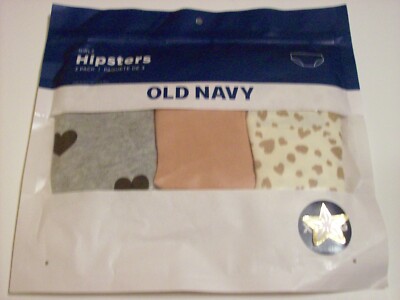 Old Navy Underwear Underpants Girls Hipsters Hearts 3pk S M L XL New
