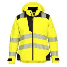Image of Portwest PW3 Hi-Vis Women's Rain Jacket Waterproof Breathable Durable PW389