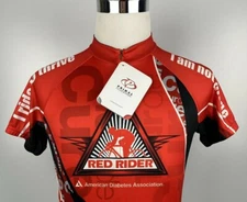 Primal Men's Small Cycling Biking Red Rider Jersey American Diabetes Association