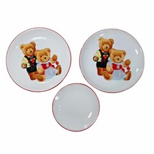 Reutter Porzellan Teddy Bear Trinket Tray Kids Mini Dish Set of 3 Porcelain
